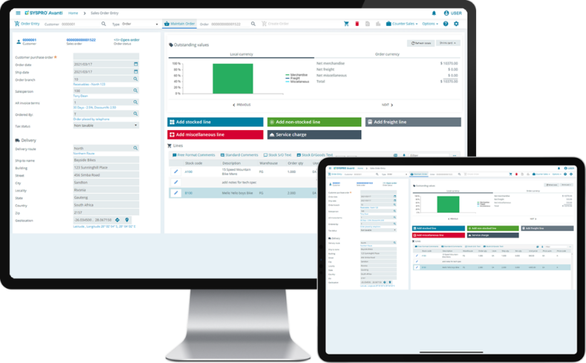 ERP system data analysis of syspro